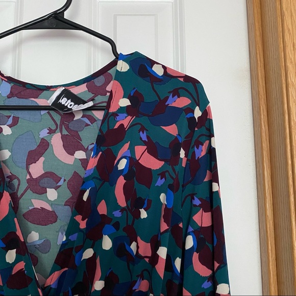 Leota Floral Printed Wrap Dress Size 3L Full Figure Size 22-24 - Picture 2 of 9